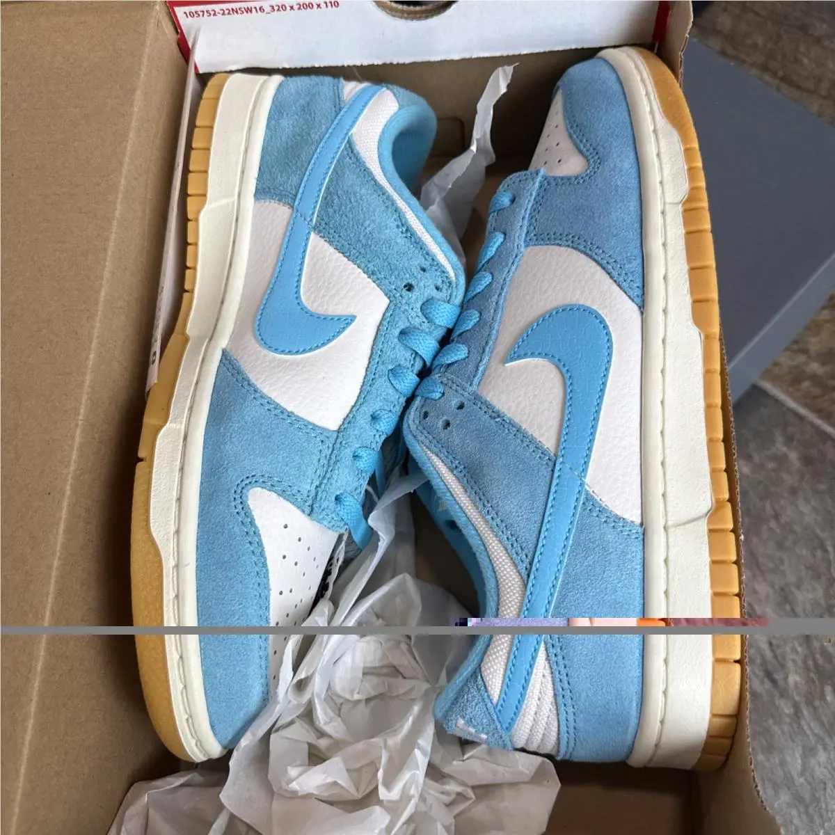 Size 8 -  Dunk SE Low Baltic Blue Gum by Nike