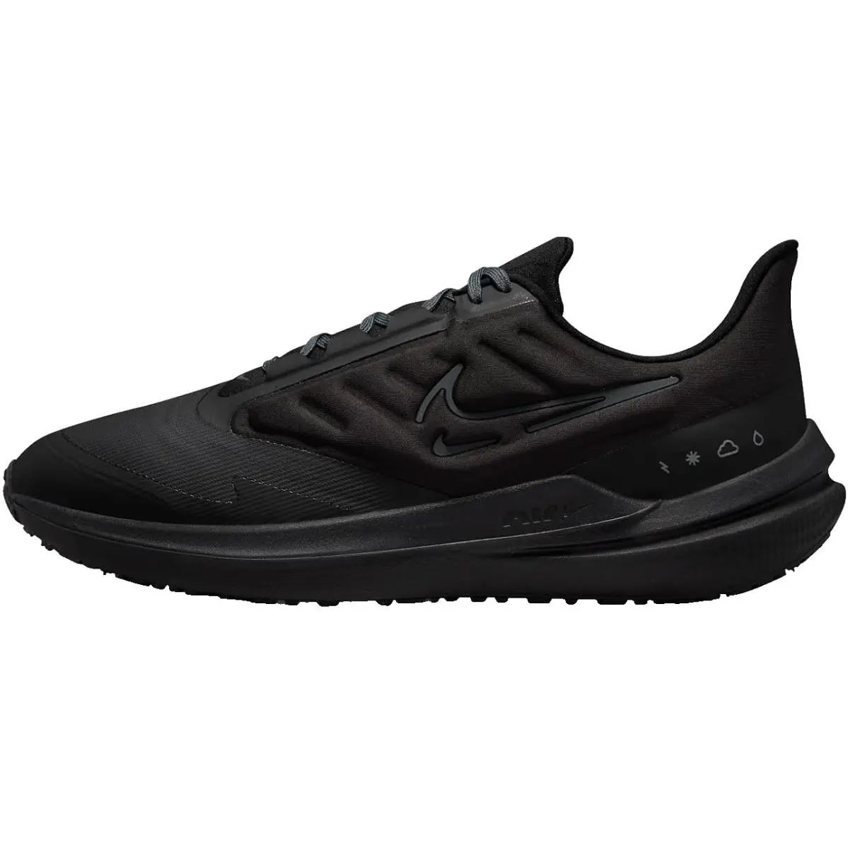 Nike Winflo 9 Shield Men`s Weatherized Road Running Shoes DM1106-007 Black 7M