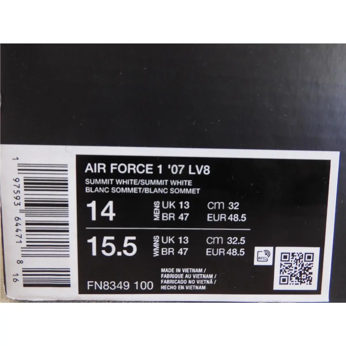 Nike shoes - Nike Air Force 1 `07 LV8 - FN8349-100 - White (UPC: 197593644718) 3