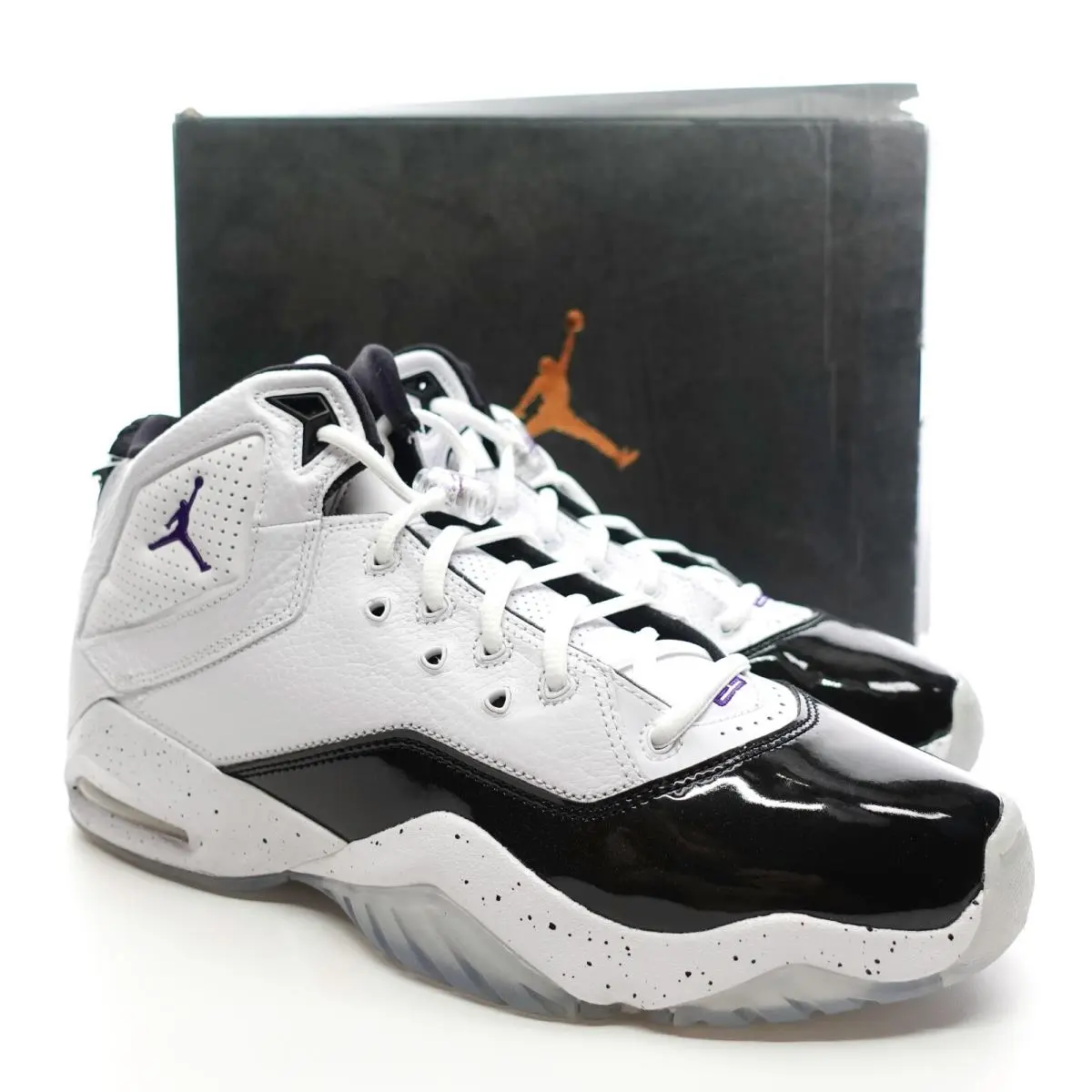 Nike Jordan B`loyal White Court Purple Basketball Sneakers 315317-115 Men`s 10.5