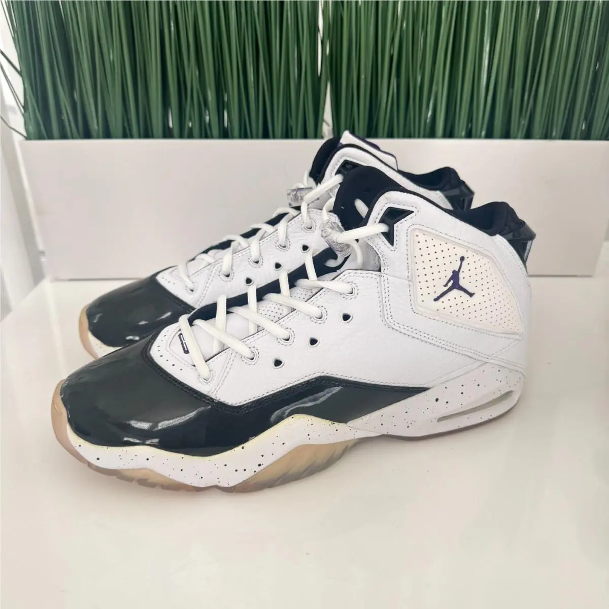 Nike Air Jordan B`loyal Nby White Purple Black Mens Shoes 315317-115 Size 11.5