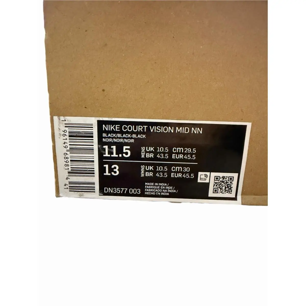 Nike shoes - Nike Court Vision Mid - Court Vision Mid - DN3577-003 - Black (UPC: 196149689814) 4