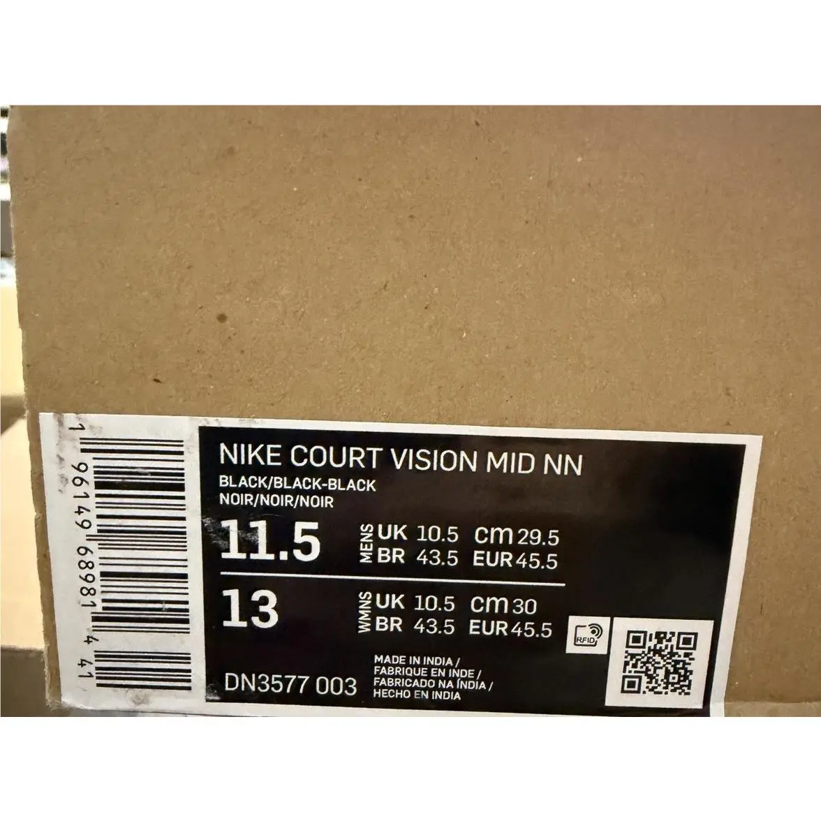 Nike shoes - Nike Court Vision Mid - Court Vision Mid - DN3577-003 - Black (UPC: 196149689814) 19
