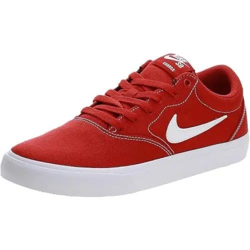 Nike SB Charge Canvas Skate Shoes Red/white Men`s Sneakers Size 14 CD6279-601 - Red