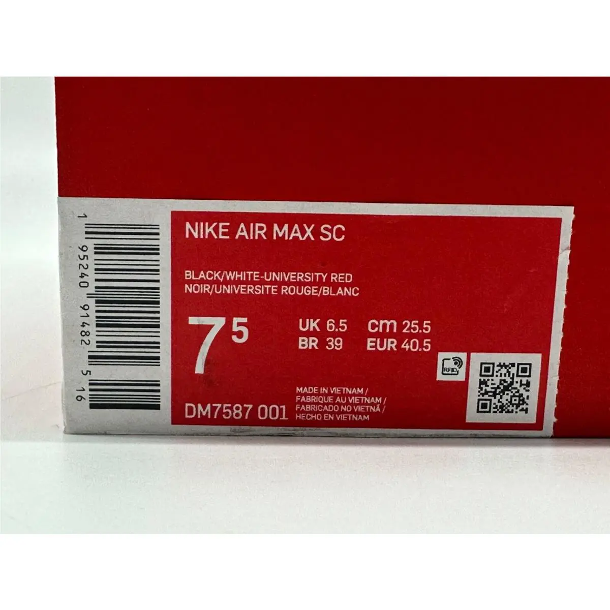 Nike shoes - Nike Air Max SC - Air Max - DM7587001 - Black / White / Red (UPC: 195240914825) 5