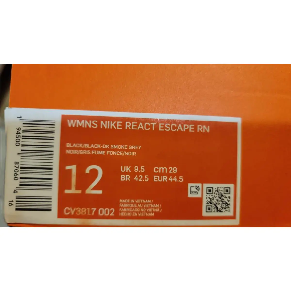 Nike shoes - Nike React Escape - React Escape - CV3817 002 - Black/Black-DK Smoke Grey (UPC: 194500870604) 3