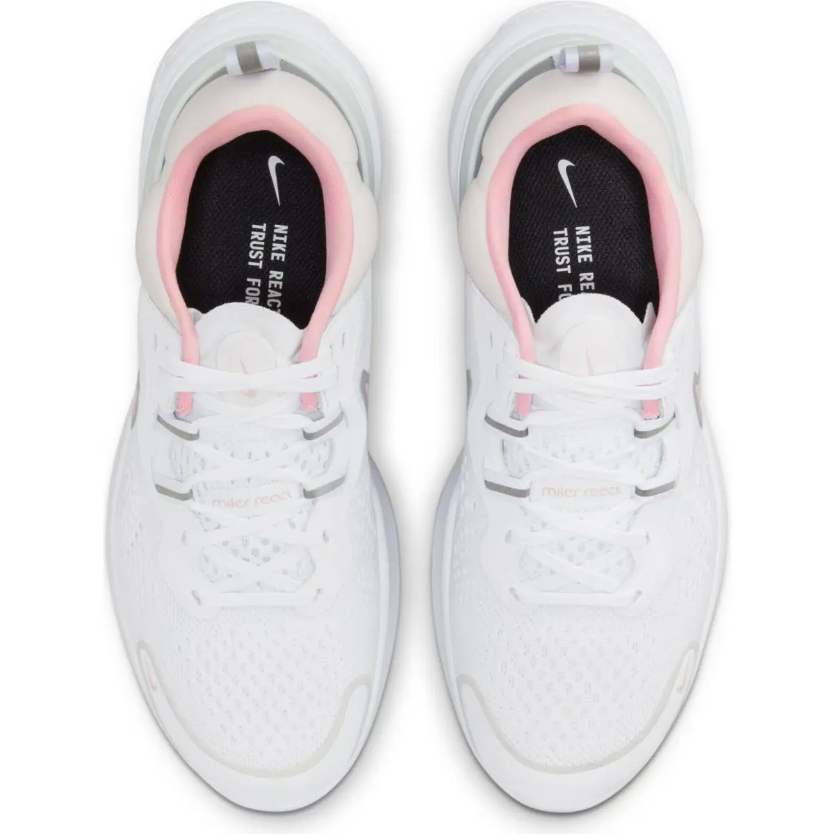 Nike shoes - W Nike React Miler 2 - CW7136 101 - White/Light Soft Pink-Pink Glaze-Silver (UPC: 195237011759) 3