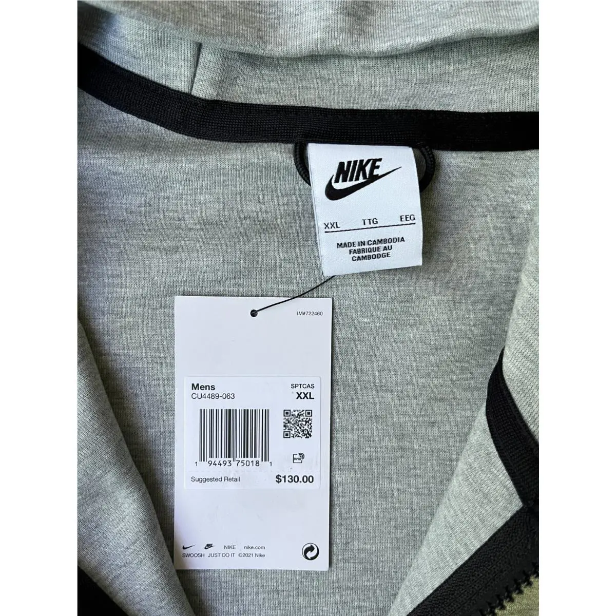 Nike clothing - CU4489-063 - CU4489-063 - Gray (UPC: 194493750181) 3