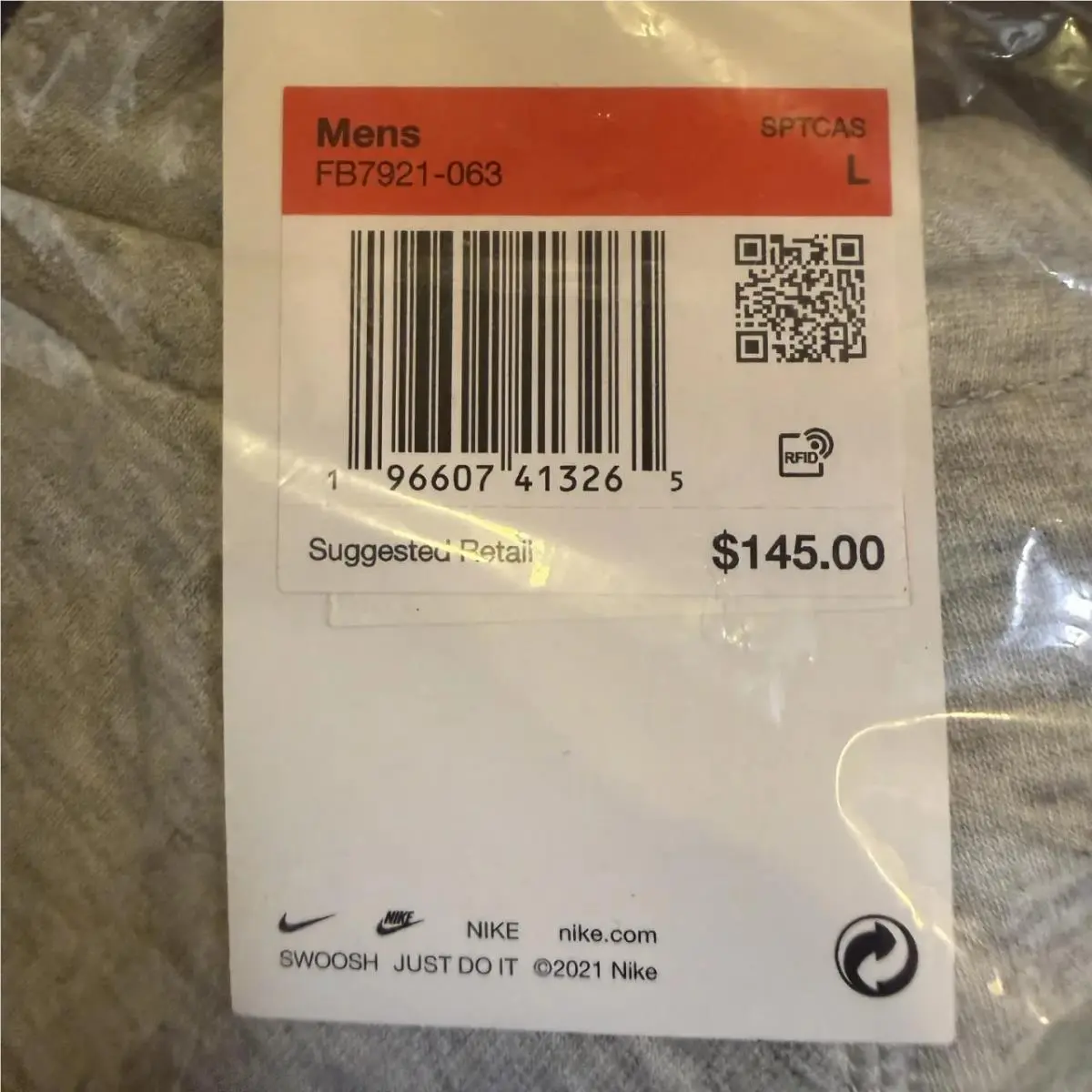Nike clothing - CU4489063 - CU4489063 - Gray (UPC: 0194493750143) 1
