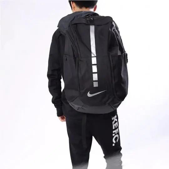 Nike Hoops Elite Pro Black Backpack Metallic Silver BA5554-011
