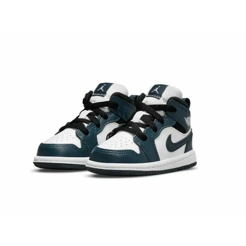 Nike Air Jordan 1 Mid Size 4C Armory Navy White TD Toddler Sneakers 640735 411 - Navy