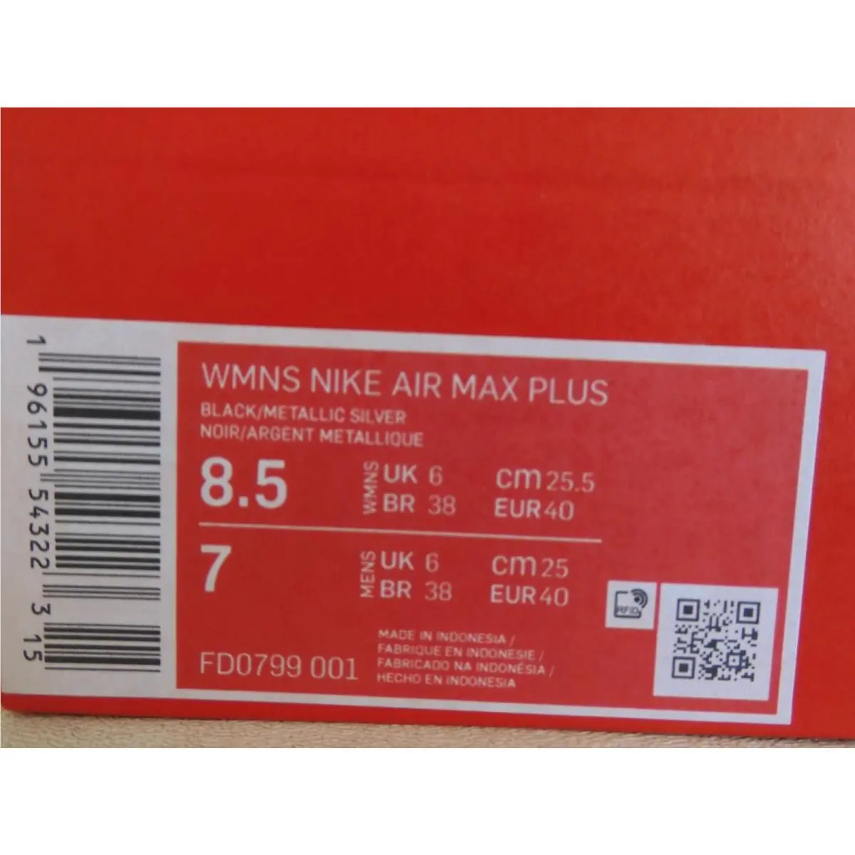 Nike shoes - Nike Air Max Plus - Air Max Plus - FD0799-001 - Black (UPC: 196155543223) 3