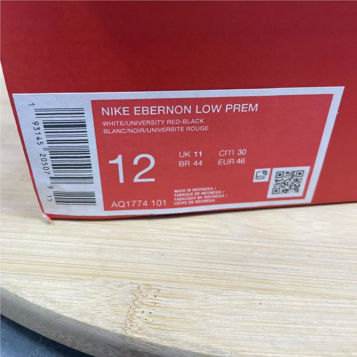 Nike shoes - Nike Ebernon Low Premium - Ebernon Low Premium - AQ1774-101 - White Red Black (UPC: 0193145205079) 6