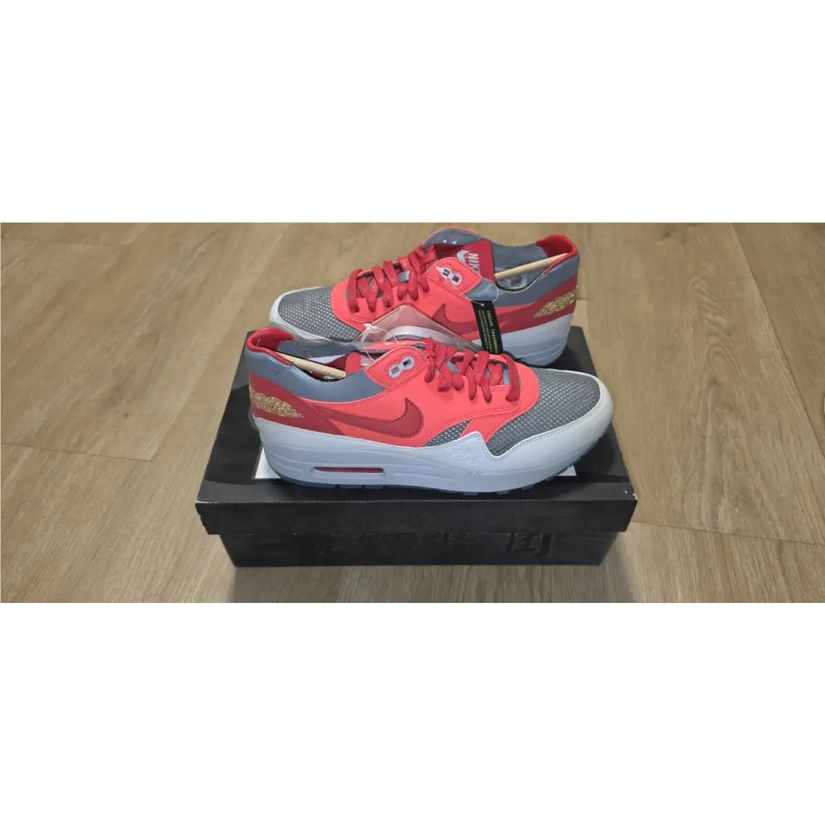Size 7.5 Men`s 9 Women`s - Clot x  Air Max 1 Kiss Of Death - Solar Red by Nike