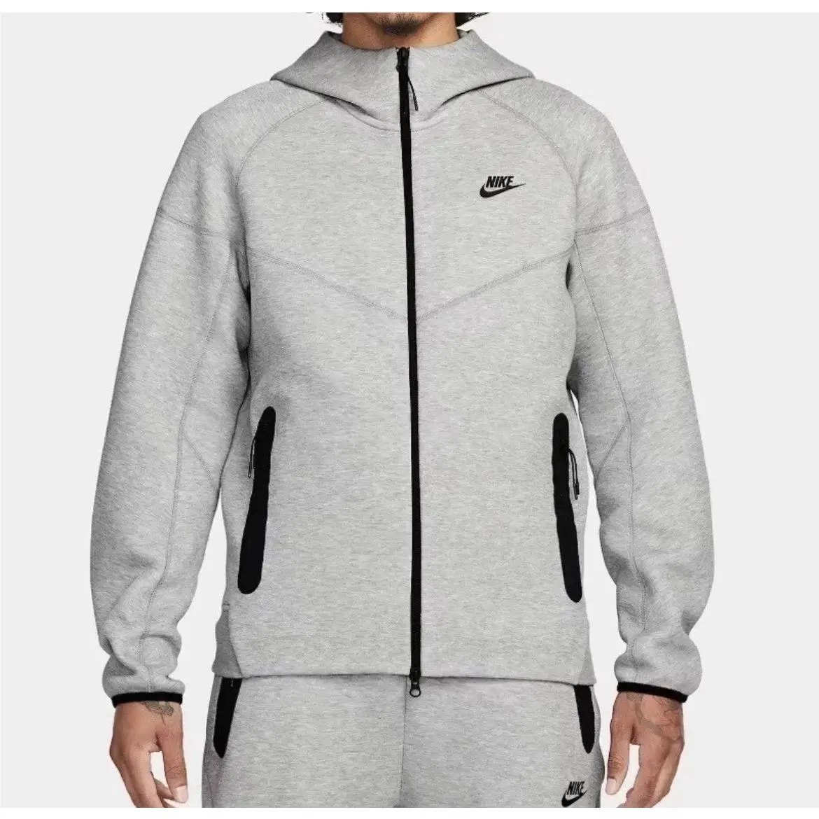 Nike Tech Fleece Hoodie Jacket Gray Windrunner Full Zip FB7921-063 Men`s XL