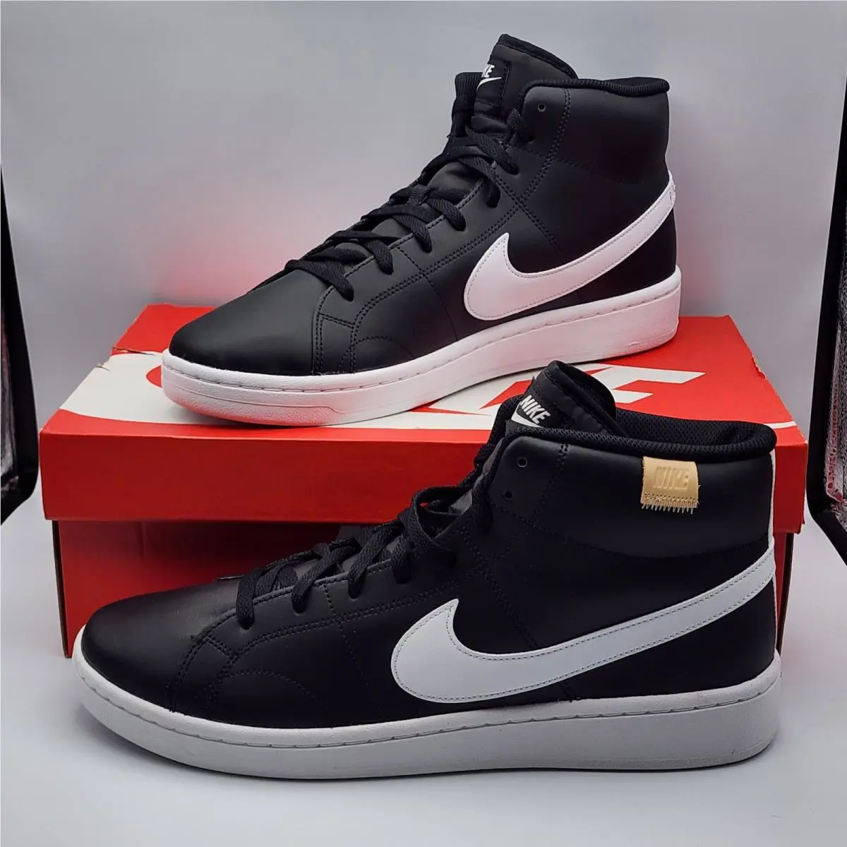 Nike Court Royale 2 Mid Mens Size 13 Black White CQ9179-001 - Black
