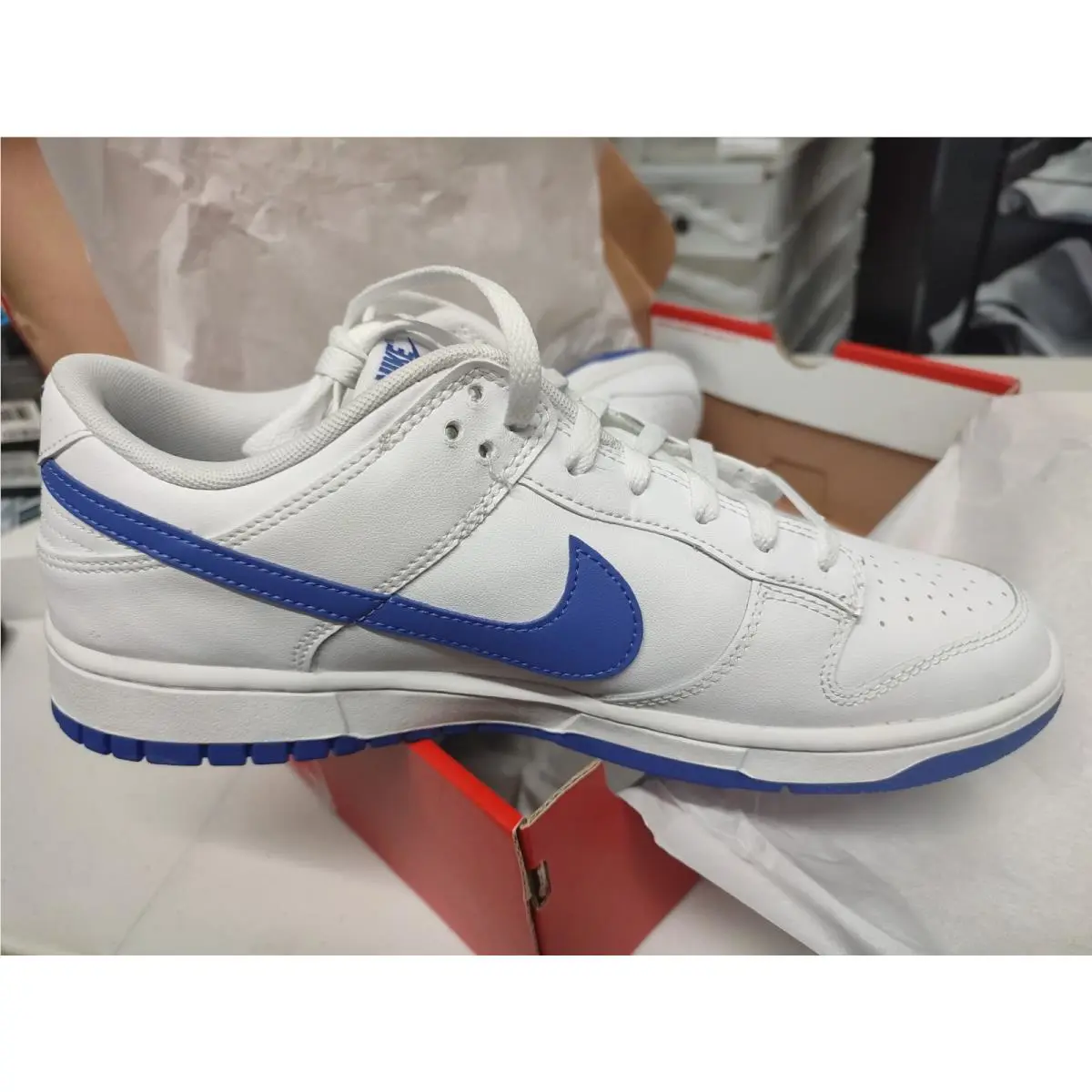 Nike shoes - Nike Dunk Low - Dunk Low - DV0831-104 - WHITE/HYPER ROYAL (UPC: 0196608051749) 2
