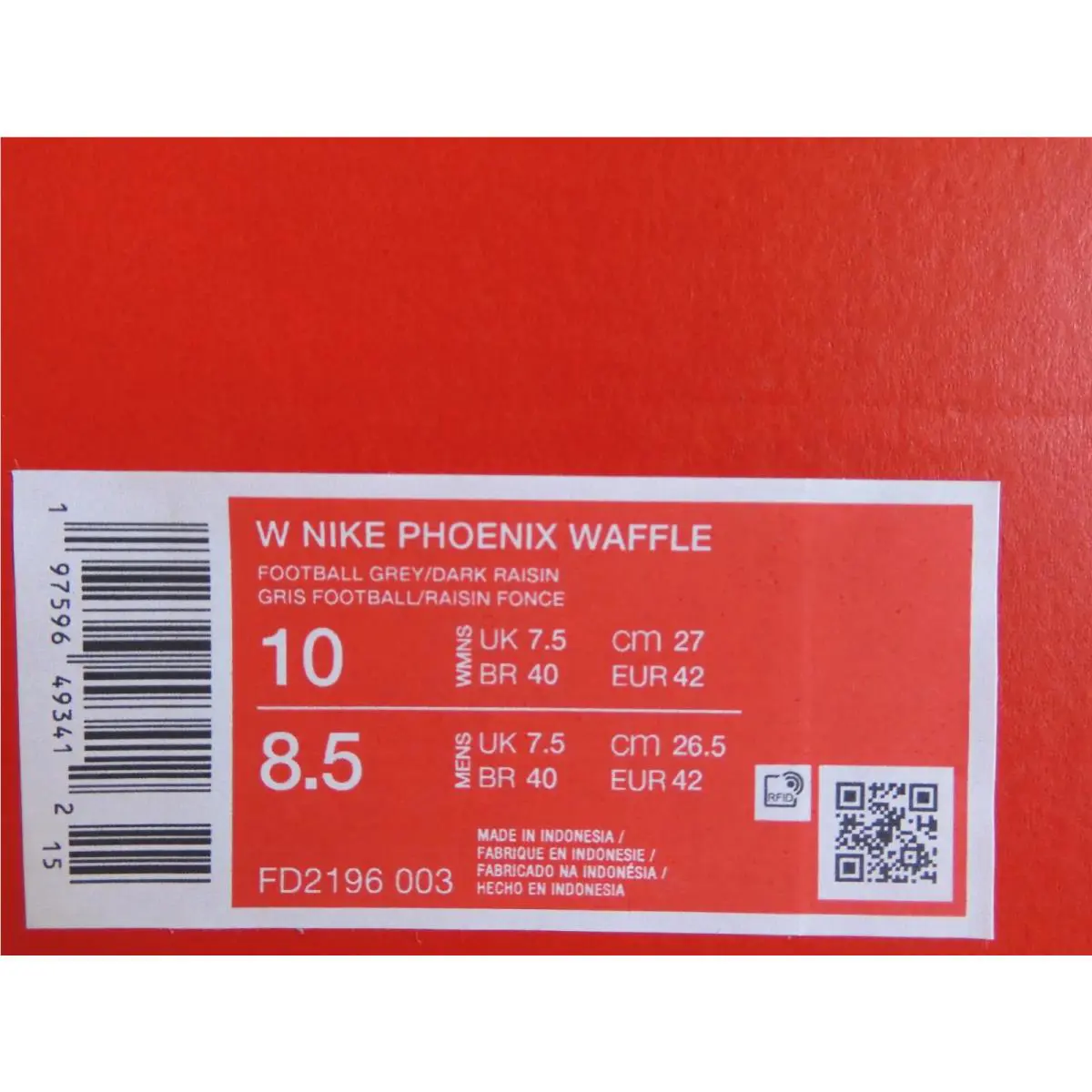 Nike shoes - Nike Phoenix Waffle - Phoenix Waffle - Fd2196-003 - Gray (UPC: 197596493412) 3
