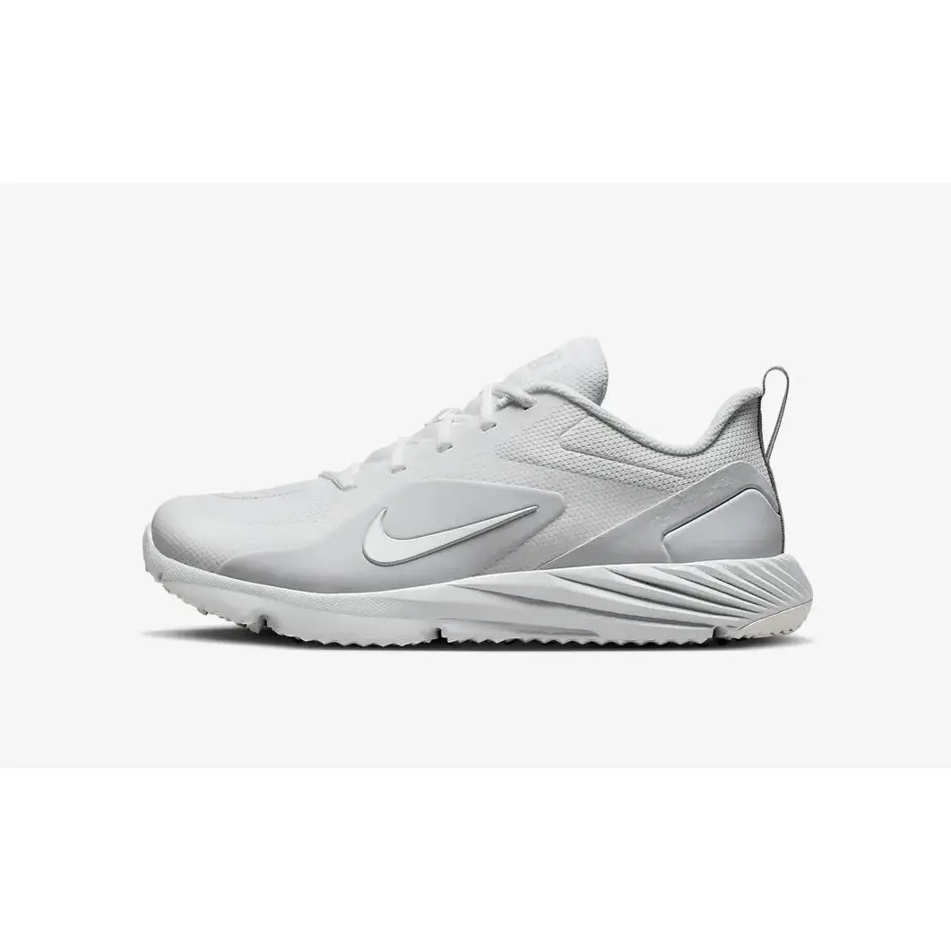 Alpha Huarache 8 Pro Turf Lacrosse White Platinum CZ6559-110 Men`s Shoes by Nike
