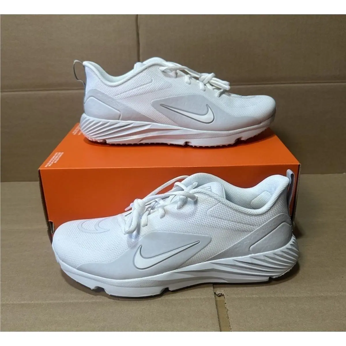 Alpha Huarache 8 Pro TF Low White Pure Platinum Shoes CZ6559-110 Sz 13 by Nike