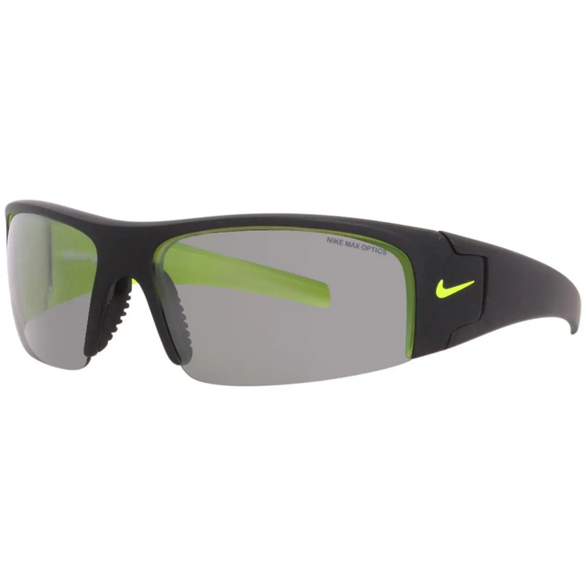 Nike Diverge EV0325 Sunglasses Men`s Matte Black/volt/grey Mirror Lenses 64mm