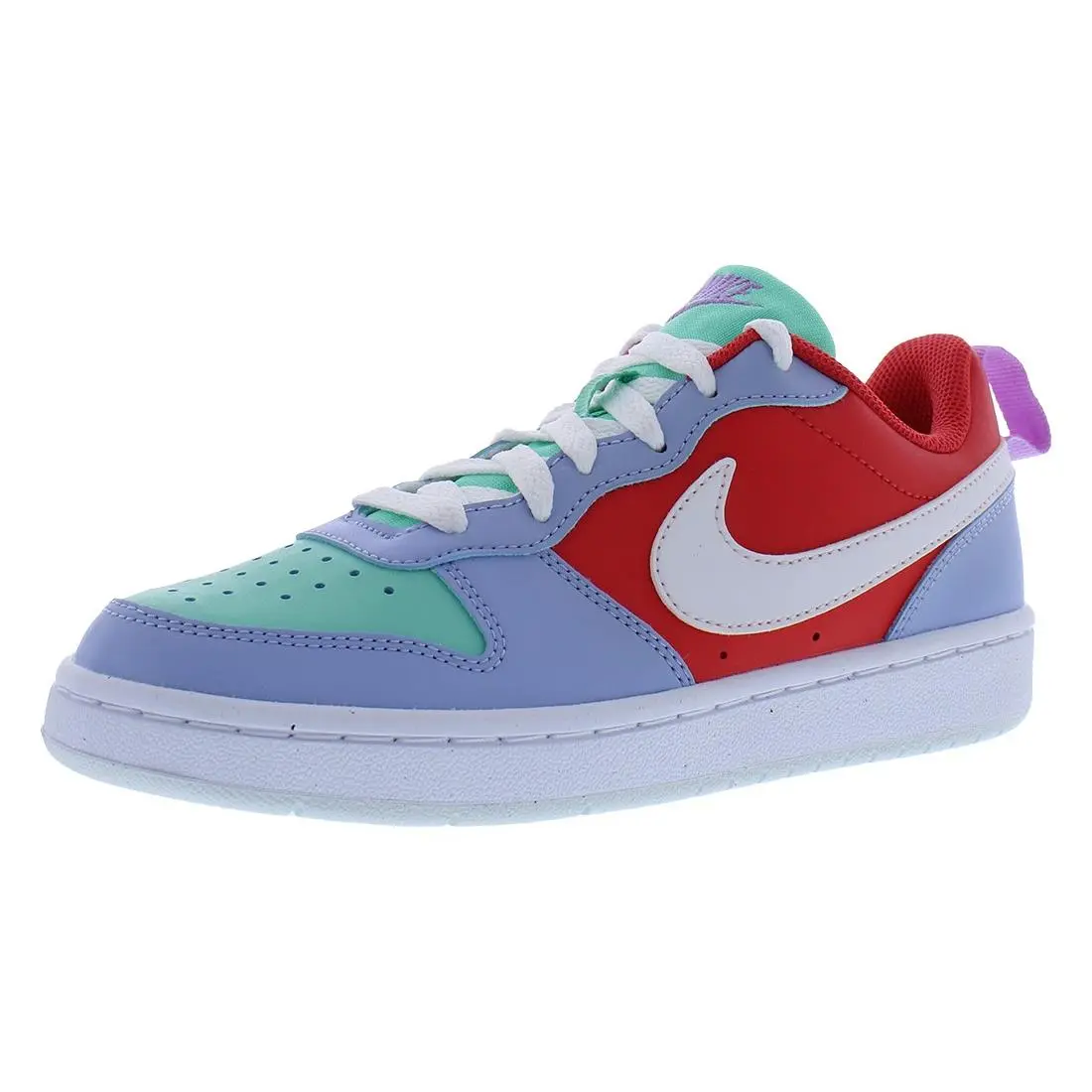 Nike Court Borough Low Recraft Leather GS Girls Shoes Size 4 Color: Cobalt - Blue, Main: Multi-Colored