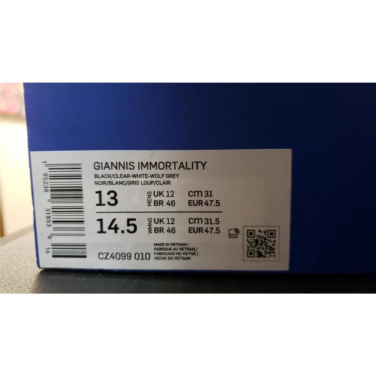 Nike shoes - Nike Giannis Immortality - Giannis Immortality - CZ4099 010 - Black/Clear-White-Wolf Grey (UPC: 195238318536) 6