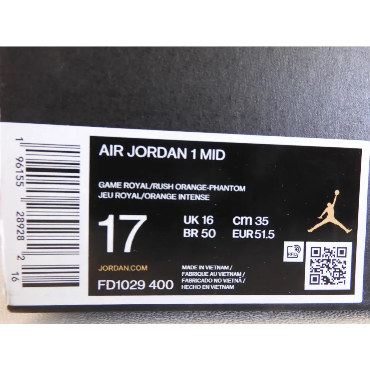 Nike shoes - Air Jordan 1 Mid - Air Mid - FD1029-400 - Blue (UPC: 196155289282) 3