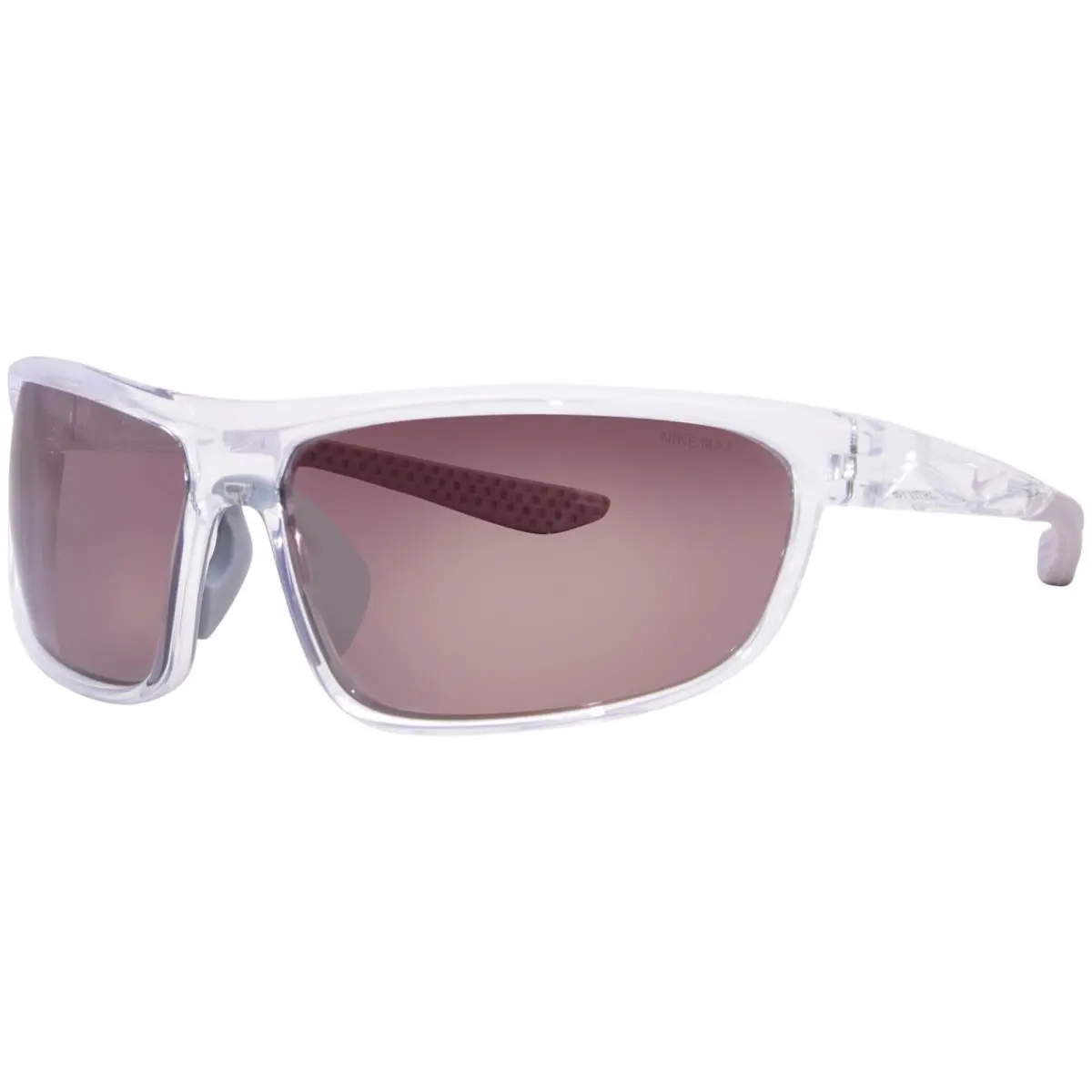 Nike Windtrack Run-e EV24004 900 Sunglasses Men`s Clear/road Tint 68mm - Frame: Clear, Lens: Brown