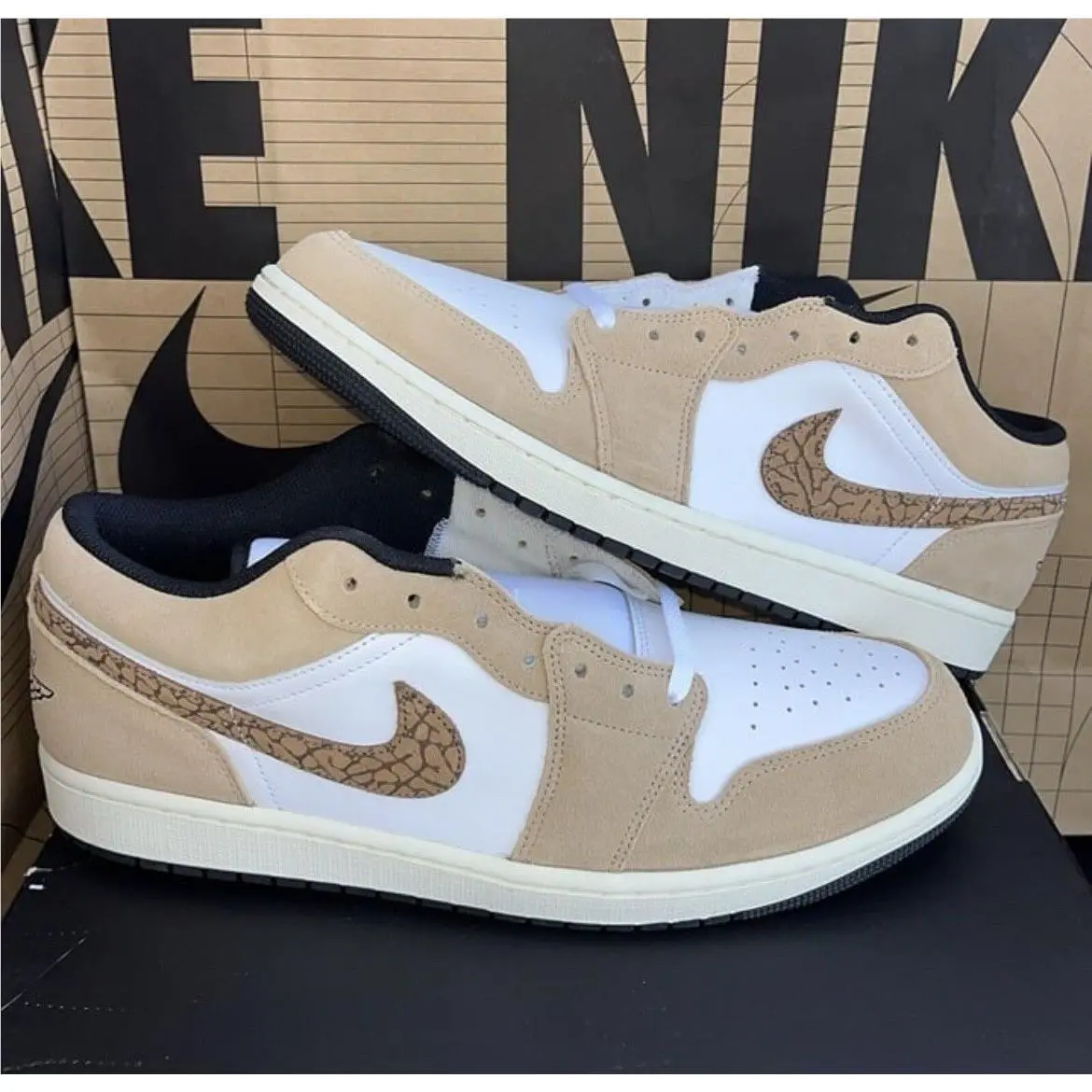 Nike Air Jordan 1 SE Low ‘brown Elephant’ Nby DZ4130-201 Men Sz 7 Women 8.5