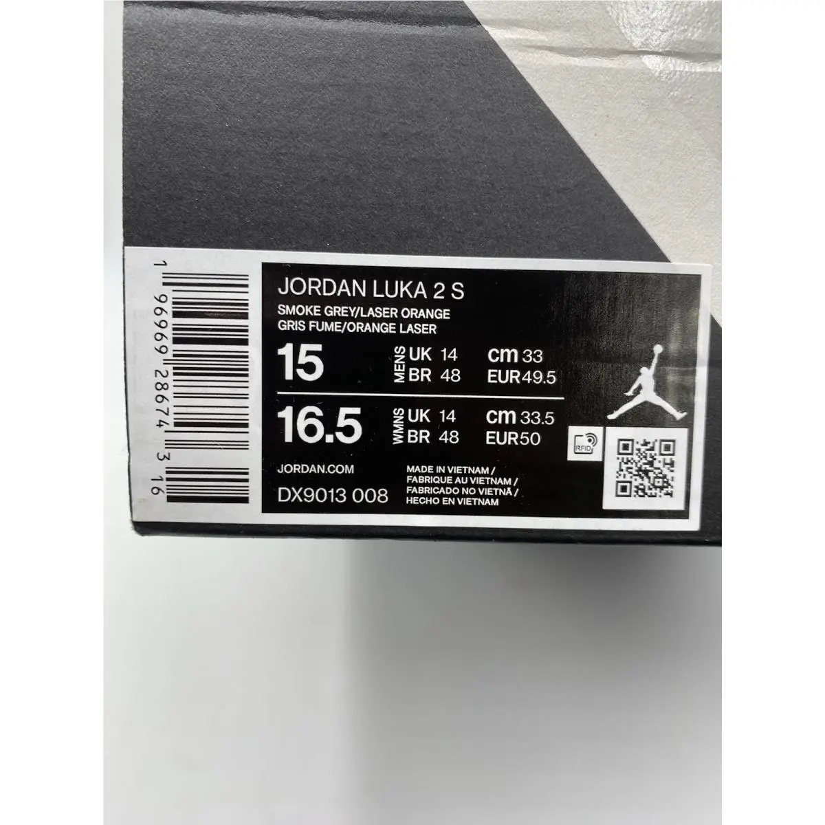 Nike shoes - Jordan Luka 2 - Luka - DX9013 008 - Smoke Grey/Laser Orange (UPC: 196969286743) 6