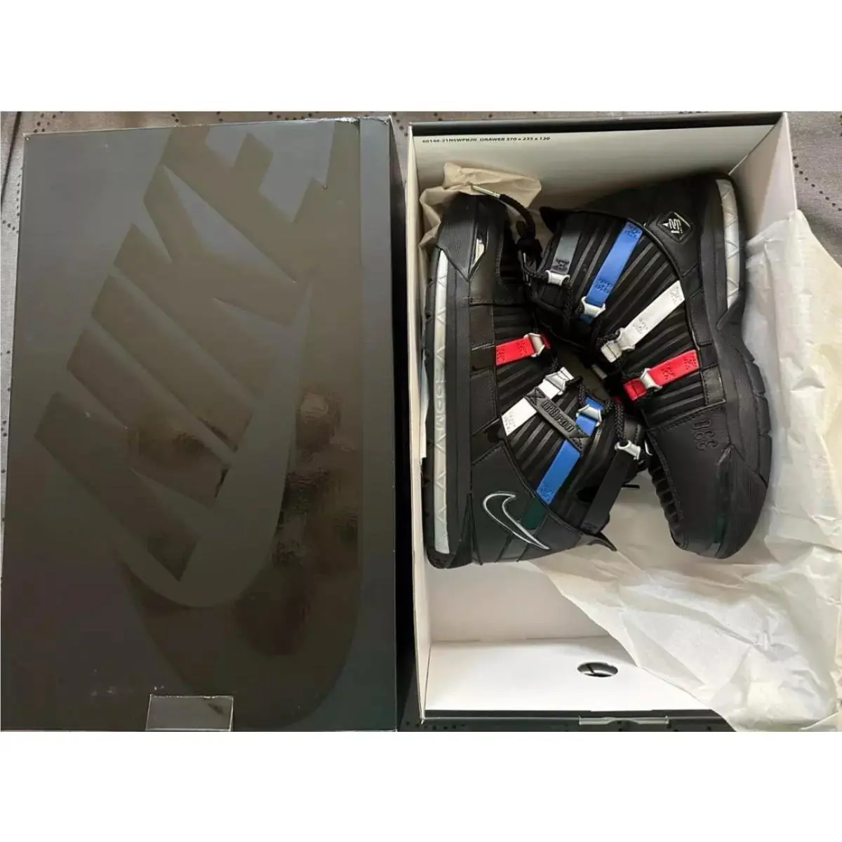 Nike shoes - Nike Zoom LeBron - Zoom LeBron - BLACK + RED + BLUE + METALLIC (UPC: 195244797639) 1