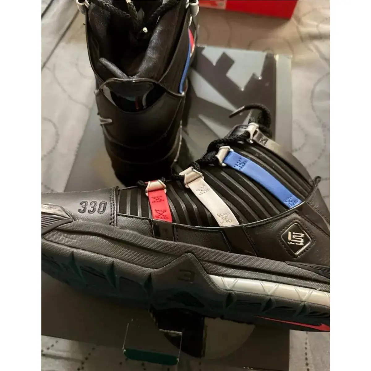 Nike shoes - Nike Zoom LeBron - Zoom LeBron - BLACK + RED + BLUE + METALLIC (UPC: 195244797639) 3