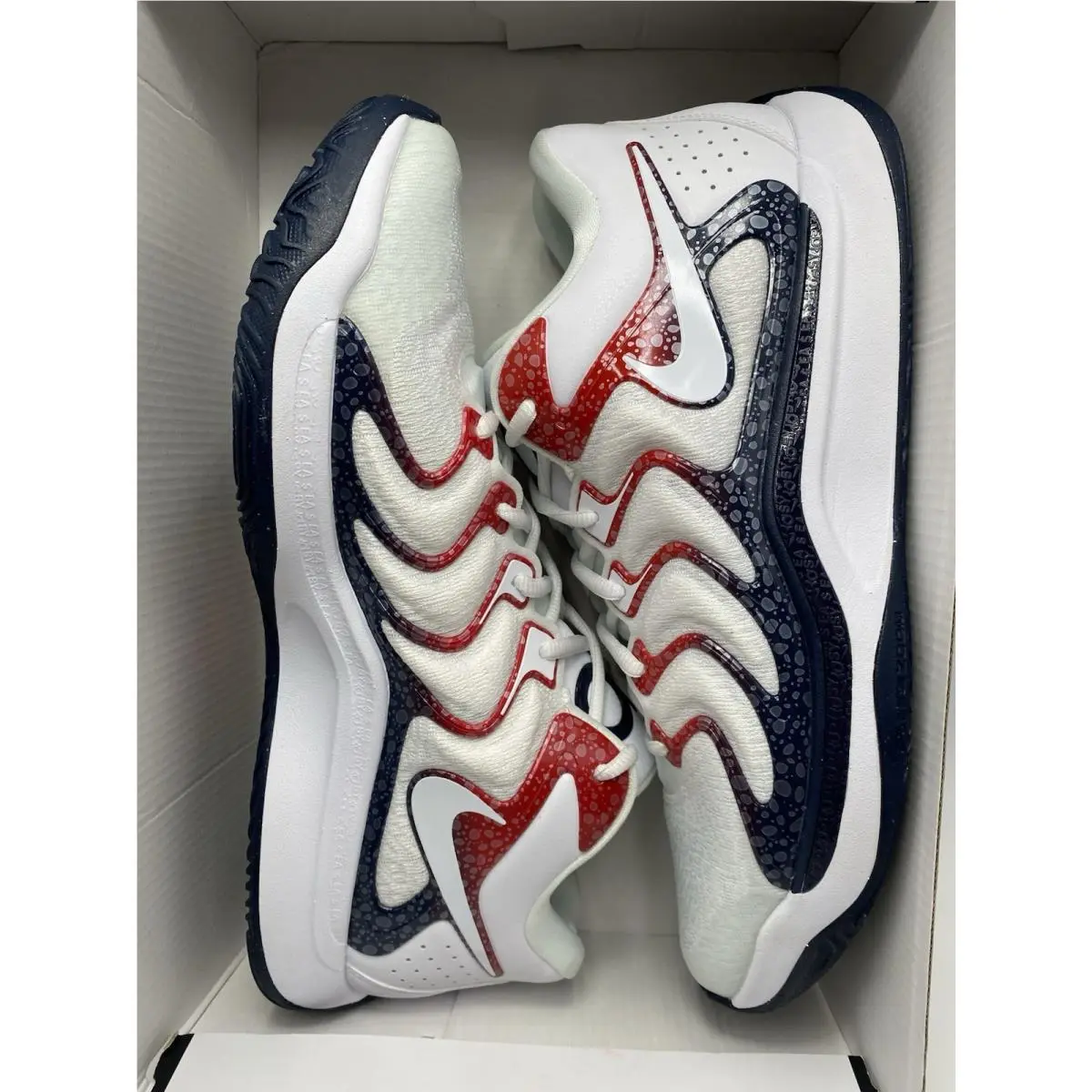 Nike shoes - Nike KD 17 - FJ9487 101 - White/Obsidian-University Red (UPC: 197595793612) 5