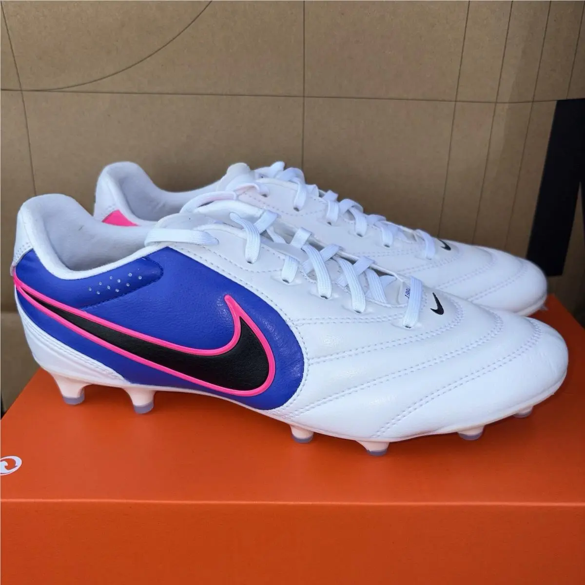 Nike Tiempo Ligera Pro FG White Black Racer Blue Nby HQ3158 146 Men Size 8.5