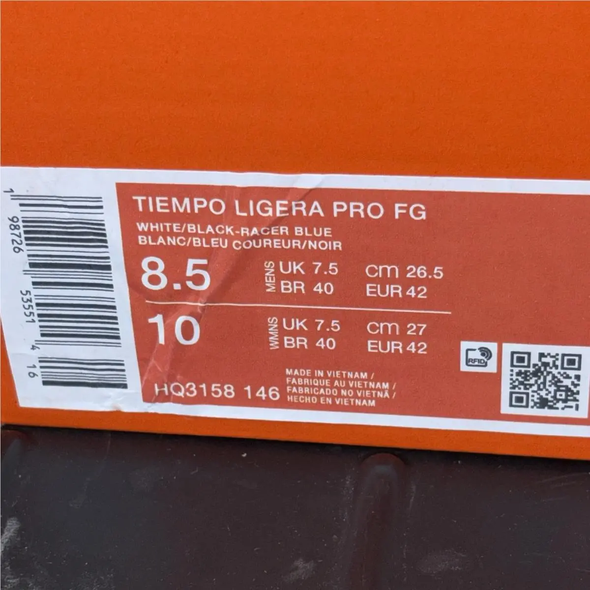Nike shoes - Nike Tiempo Ligera - Tiempo Ligera - HQ3158 146 - White/Black-Racer Blue (UPC: 198726535514) 6