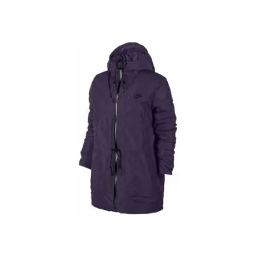 Nike Women`s Hooded Parka Jacket Purple Sz Small 805080-524