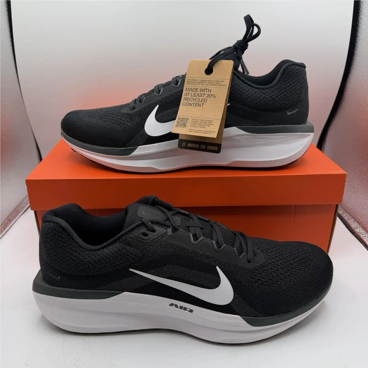Nike Air Winflo 11 Running Shoes Mens Size 15 Black/white Sneakers FJ9509-001