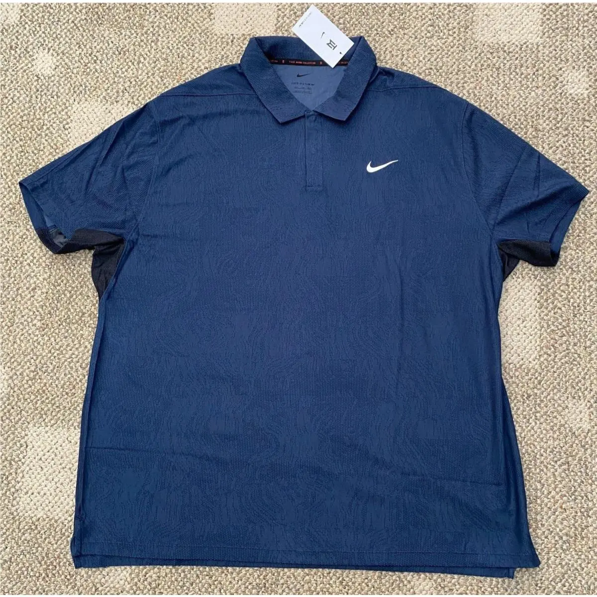 Golf Polo Shirt Top Adv Tiger Woods Dri-fit Navy Blue DH0711 Men`s Xxl by Nike