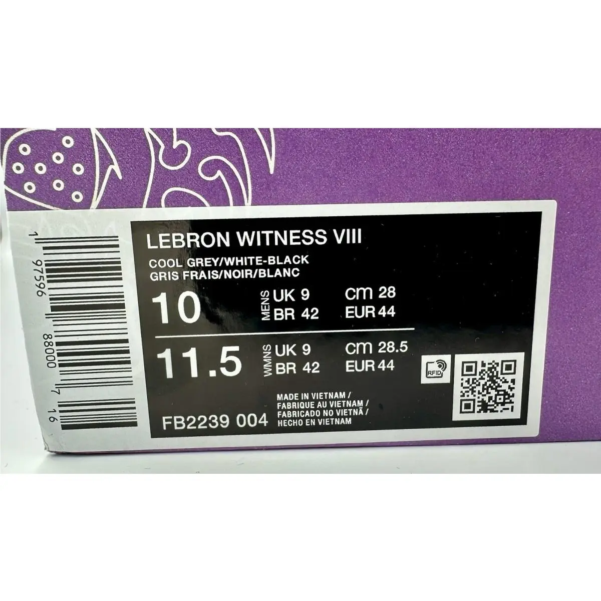 Nike shoes - Nike LeBron Witness - LeBron Witness - FB2239-004 - Grey Black White (UPC: 0197596880007) 4