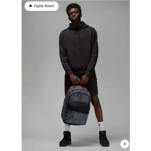Nike Jordan Patrol Backpack Cement Print Elephant Print 9A0172 G3A Large