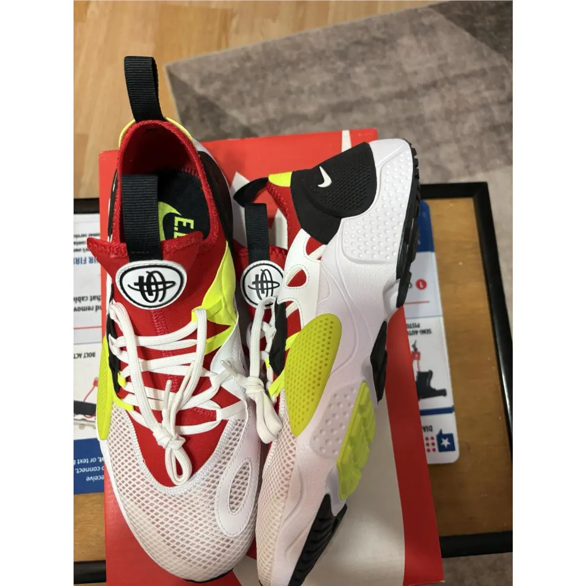 Nike shoes - Nike Huarache - Huarache - AO1697-100 - Multicolor, Manufacturer: White/White-University Red-Volt 4