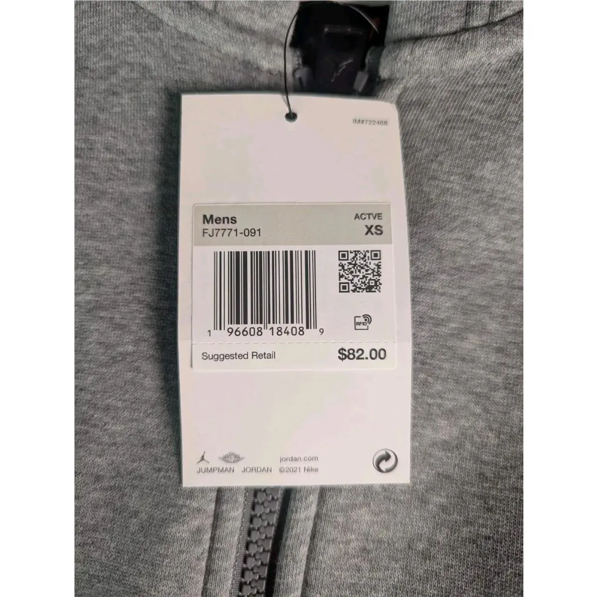 Nike clothing - FJ7771 091 - FJ7771 091 - Carbon Heather/White 1