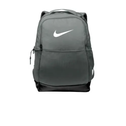 Nike Brasilia Medium Backpack Gray Padded Water Resistant Up to 15 Laptop - Gray