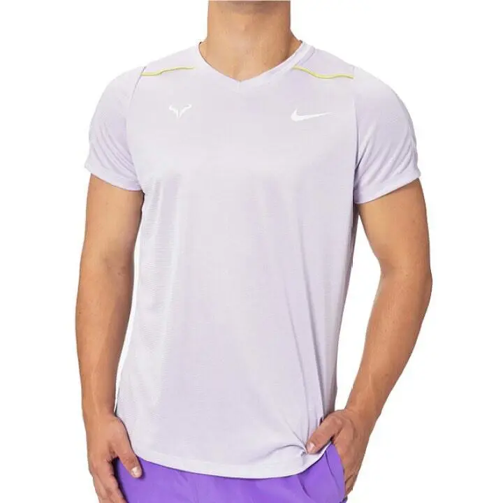 Nike clothing - Nike Court Rafael Nadal ADV Top - Violet Frost / Yellow 9