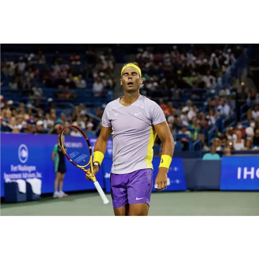 Nike clothing - Nike Court Rafael Nadal ADV Top - Violet Frost / Yellow 8