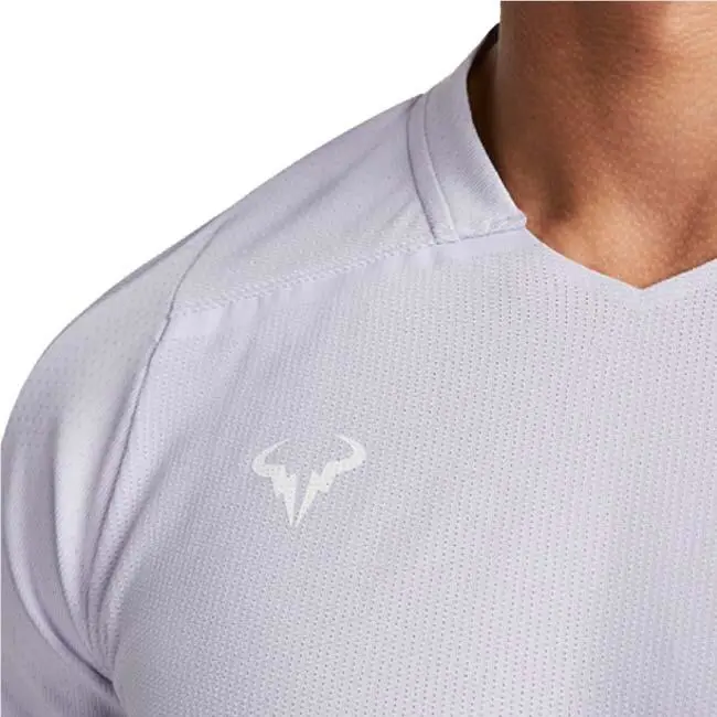 Nike clothing - Nike Court Rafael Nadal ADV Top - Violet Frost / Yellow 2