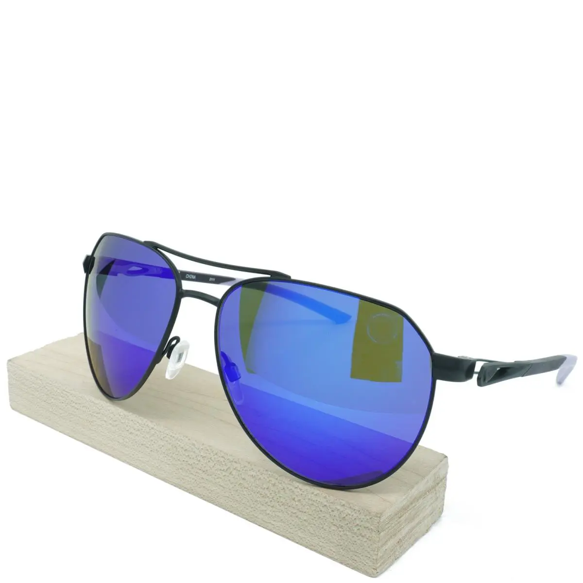DQ0924-012 Mens Nike Club Nine Sunglasses - Frame: BLACK/ INDIGO HAZE