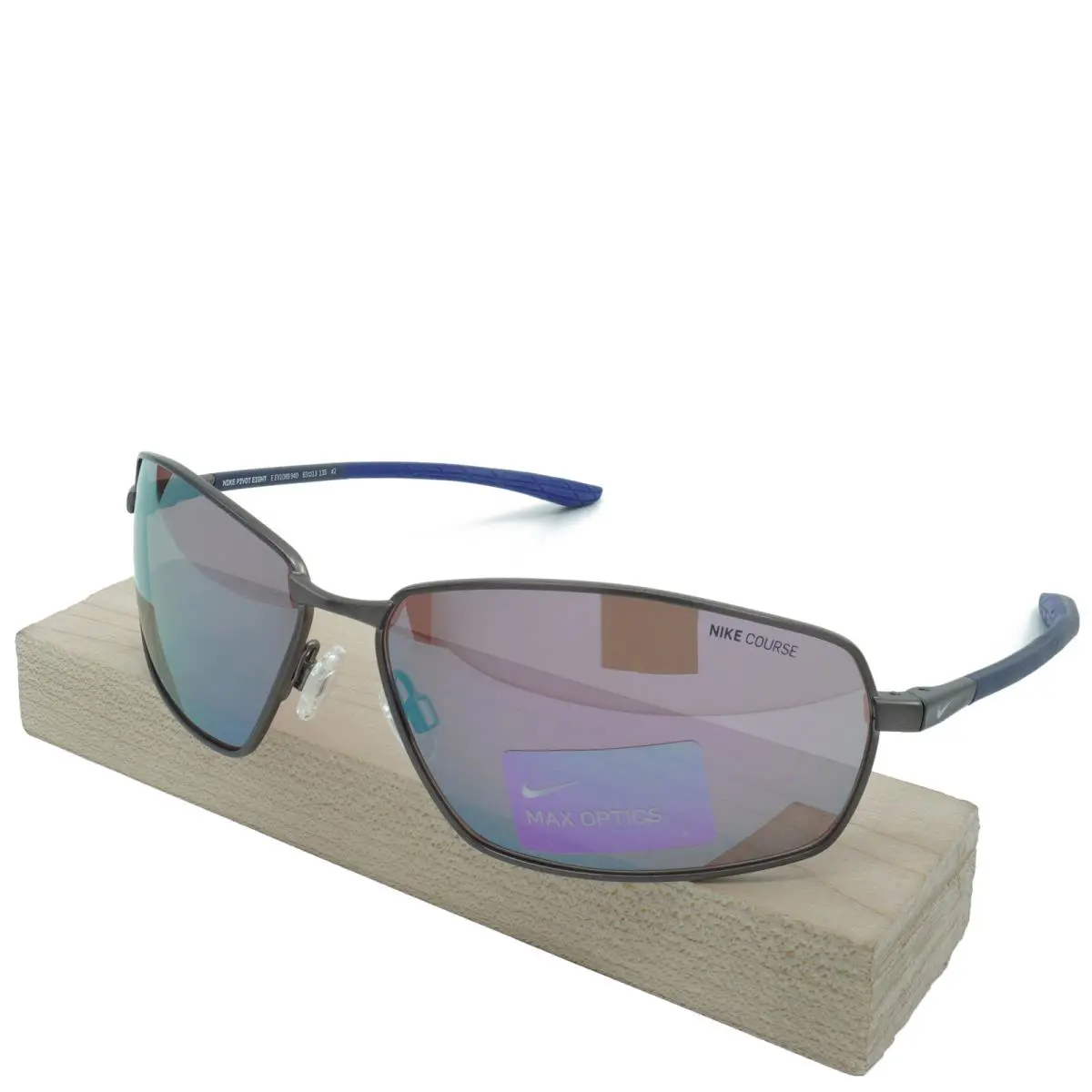 EV1089-940 Mens Nike Pivot Eight E Sunglasses - Frame: Gunmetal, Lens: Tint w/ Milky Blue Mirror