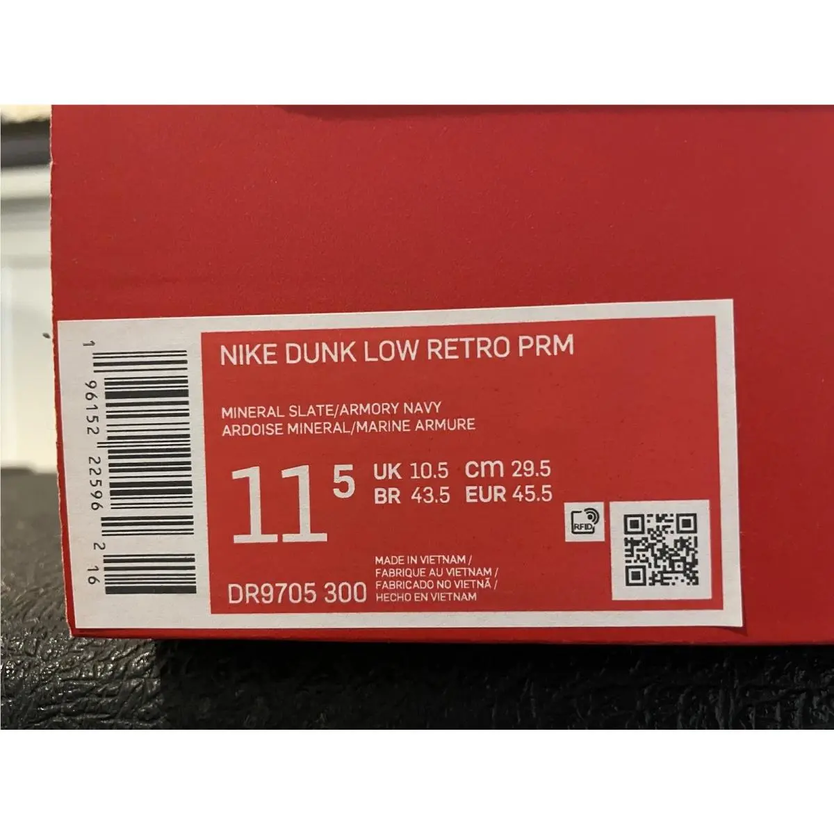 Nike shoes - Nike Dunk Retro Low - Dunk Retro Low - DR9705300 - MINERAL SLATE/ARMORY NAVY (UPC: 00196152225962) 10